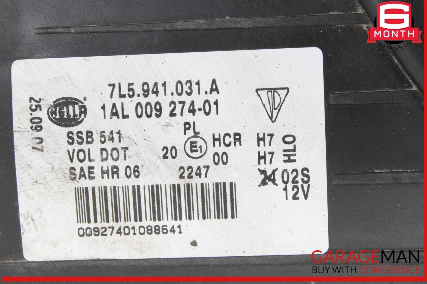 08-10 Porsche Cayenne S 957 Front Left Driver Side Headlight Lamp 7L5941031A OEM