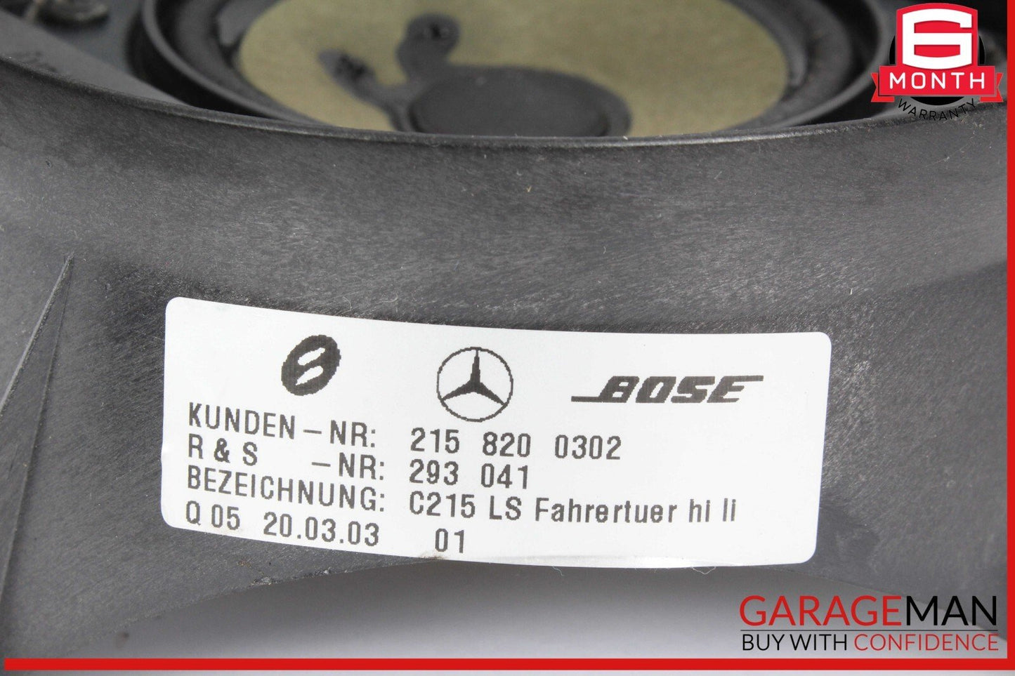 00-06 Mercedes W215 CL500 Rear Door Audio Speaker Tweeter Speakers Set of 2 Pc