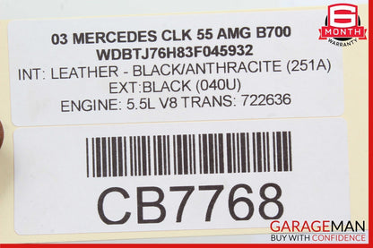 00-06 Mercedes W215 CL55 AMG Front Left Side Bumper Reinforcement Bracket OEM