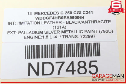 12-14 Mercedes W204 C250 CGI Speedometer Odometer Instrument Cluster Gauge OEM