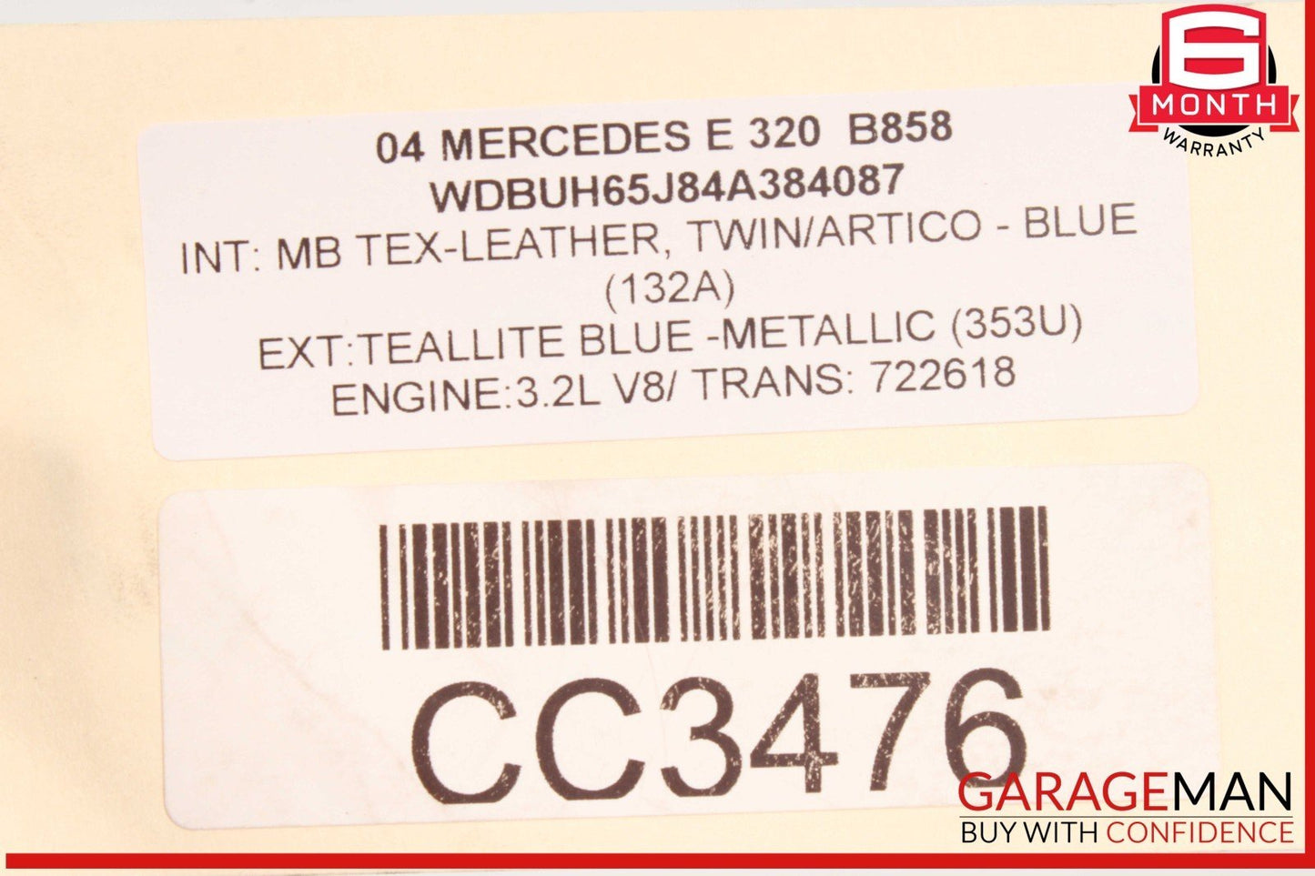 04-06 Mercedes W211 E320 E350 Front Right Bottom Lower Seat Cushion OEM