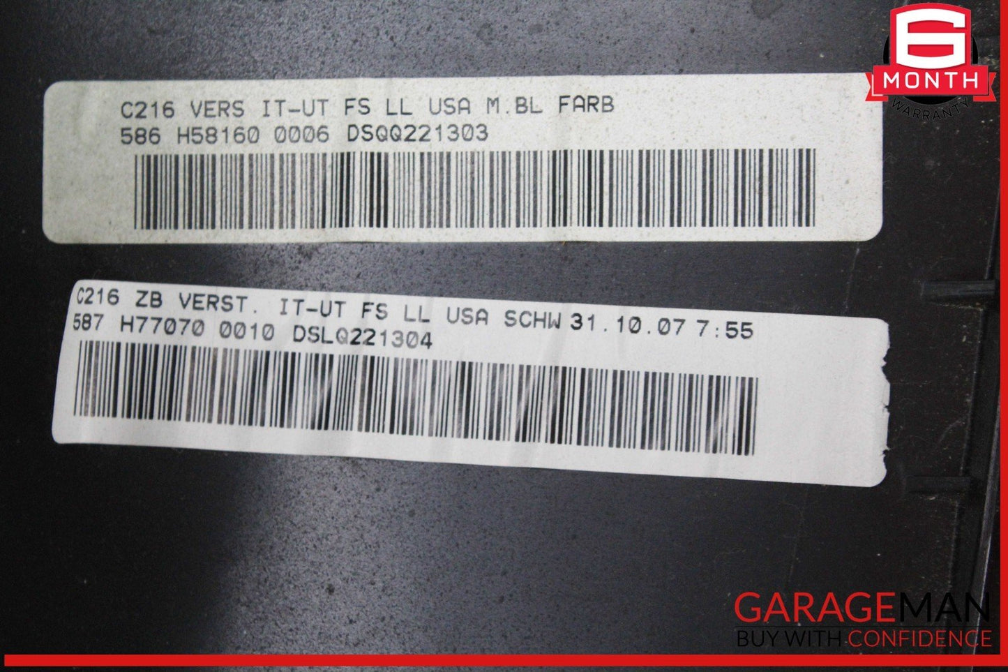 07-14 Mercedes W216 CL550 Front Left Side Dash Knee Lower Trim w/ Airbag OEM