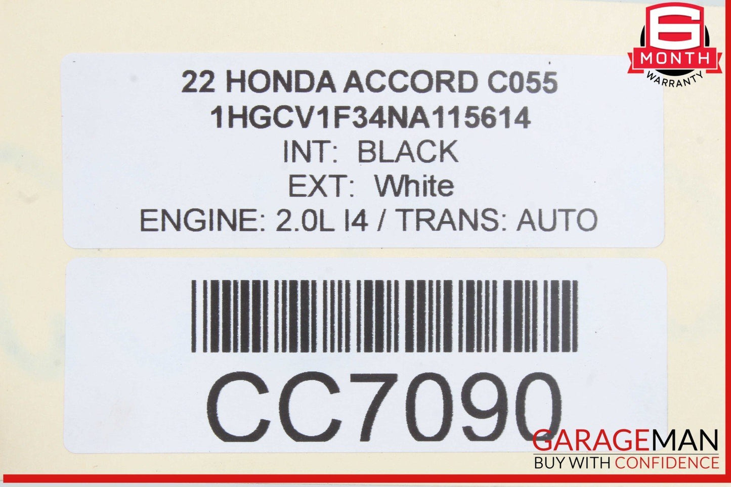 18-22 Honda Accord Rear Crossmember Subframe Assembly OEM