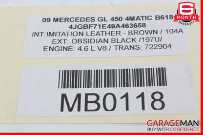 06-12 Mercedes X164 GL450 ML550 Front Left Side Reinforcement Bracket OEM