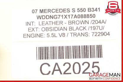 07-13 Mercedes W221 S550 S450 Rear Right Keyless Go Door Lock Latch Actuator OEM