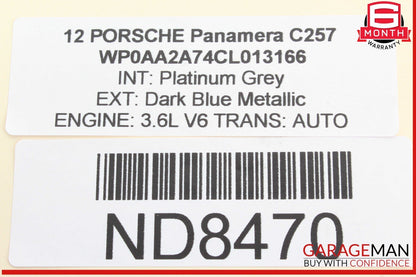 10-13 Porsche Panamera 970 Multi Media MMI Multifunction Climate Control Panel