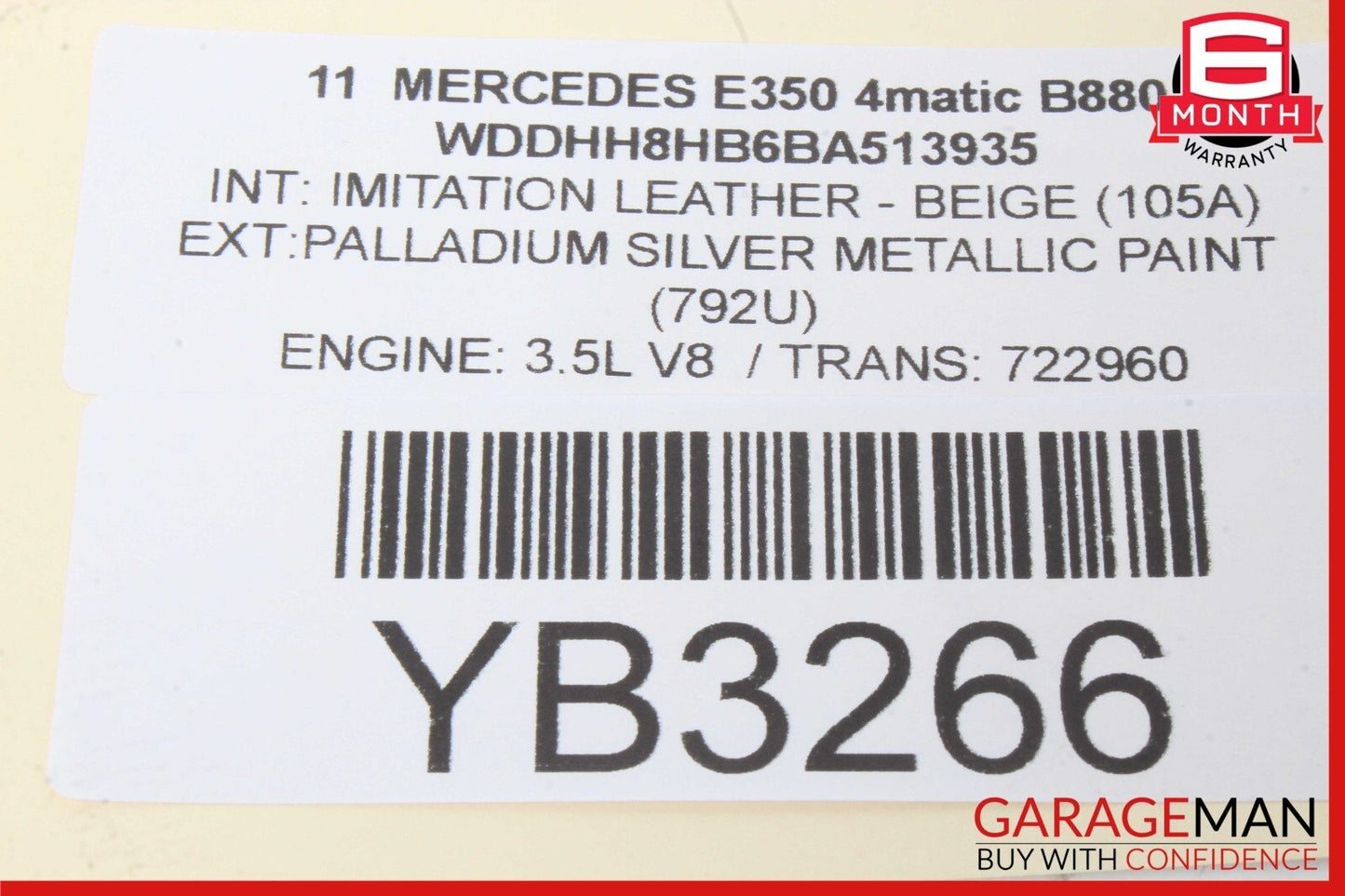 10-16 Mercedes W212 E350 E250 Front Overhead Dome Light Lamp 2129064601 OEM