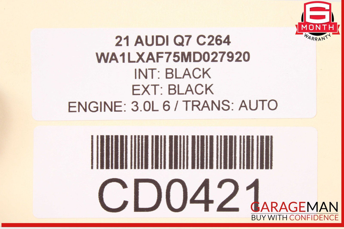 17-24 Audi Q7 Rear Trailer Tow Hitch Reinforcement Bar OEM