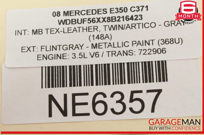 07-09 Mercedes W211 E350 Front Right Side Headlight Head Light Lamp Halogen OEM