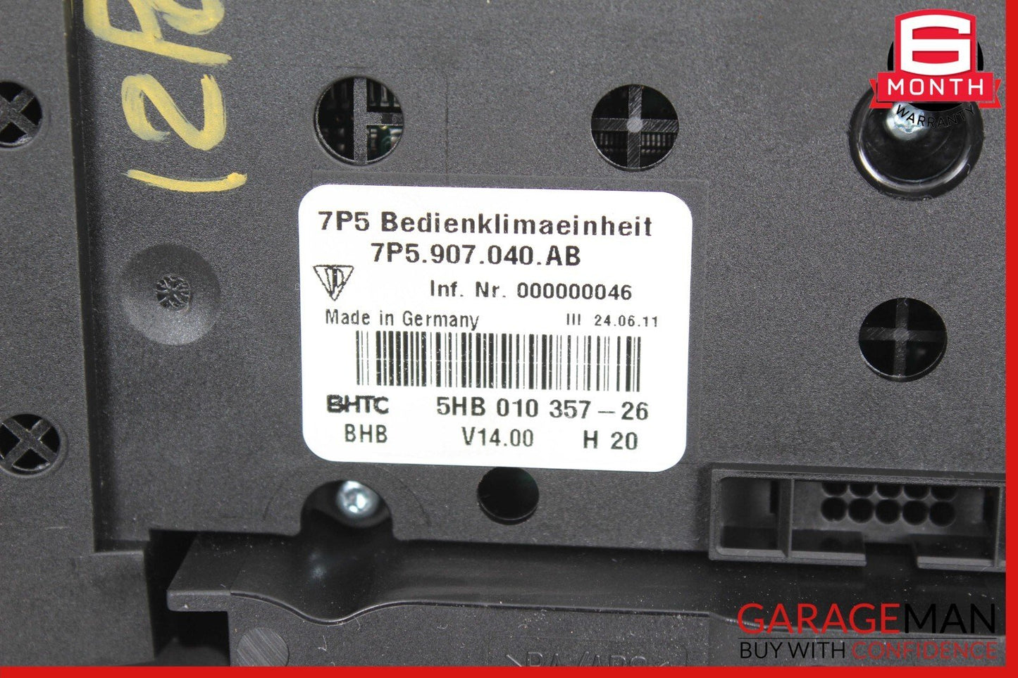 11-17 Porsche Cayenne 958 Front Center Console A/C Heater Climate Switch Control