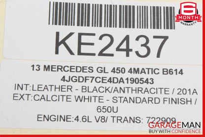 12-16 Mercedes X166 GL450 ML400 Sun Visor Sunvisor Left Driver Side Gray OEM