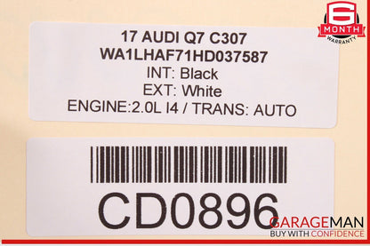 17-19 Audi Q7 Rear Right Passenger Side Interior Door Panel Trim OEM