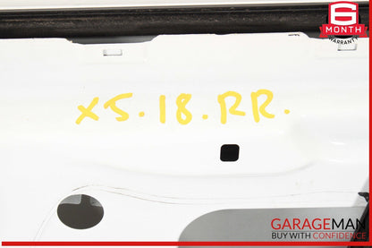 14-18 BMW X5 Rear Right Passenger Side Door Shell Panel White OEM