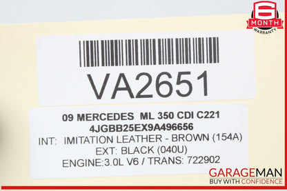 06-12 Mercedes W164 ML350 GL450 Center Console Cup Holder Compartment Assy OEM