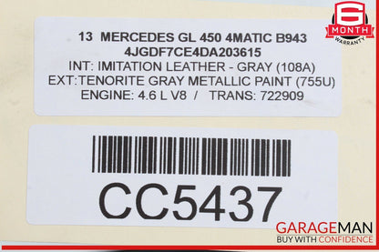 13-16 Mercedes X166 GL450 GL550 Front Hood Bonnet Panel Assembly OEM