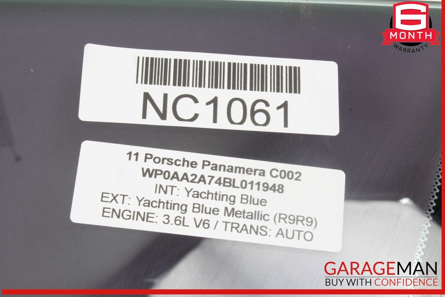 10-16 Porsche Panamera 970 Front Left Driver Side Door Window Glass OEM