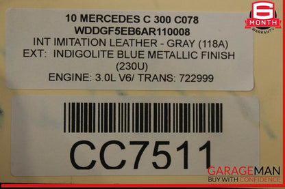 08-14 Mercedes W204 C300 C350 Front Bumper Reinforcement Impact Crash Bar OEM