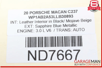 15-24 Porsche Macan 95B Rear Right Passenger Side Spindle Knuckle Wheel Hub OEM