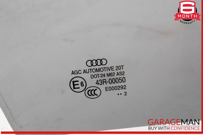 12-17 Audi Q5 Front Right Passenger Side Door Window Glass 43R00050 OEM