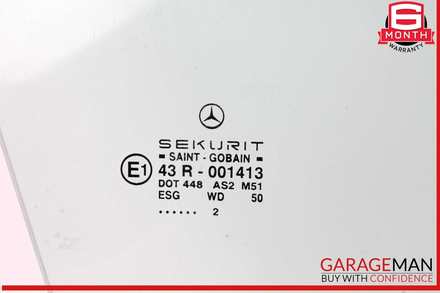 03-12 Mercedes R230 SL500 SL550 Front Right Passenger Side Door Window Glass OEM