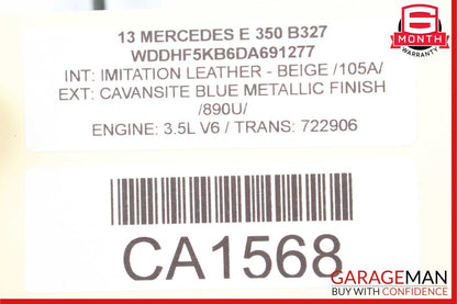 08-15 Mercedes W212 E350 Rear Right Side Spindle Knuckle Hub Bearing Brake Rotor