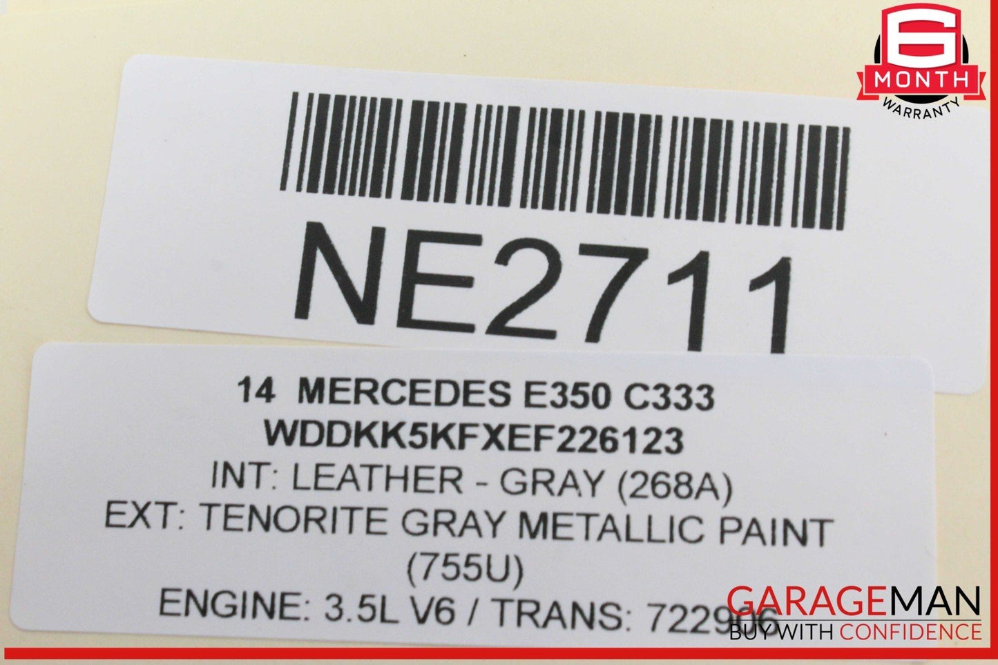 14-16 Mercedes W212 E350 Front Left Side Door Rear View Mirror w/ Blind Spot