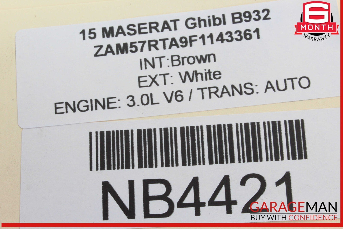 14-17 Maserati Ghibli M157 Front Right Side Turbocharger Turbo Assembly OEM