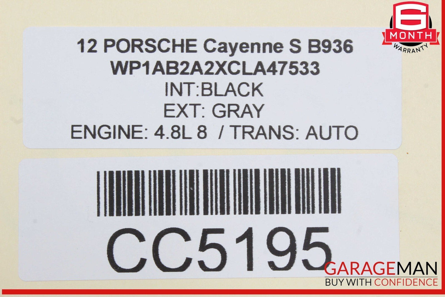 11-18 Porsche Cayenne 958 Front Right Side Top Upper Seat Cushion OEM