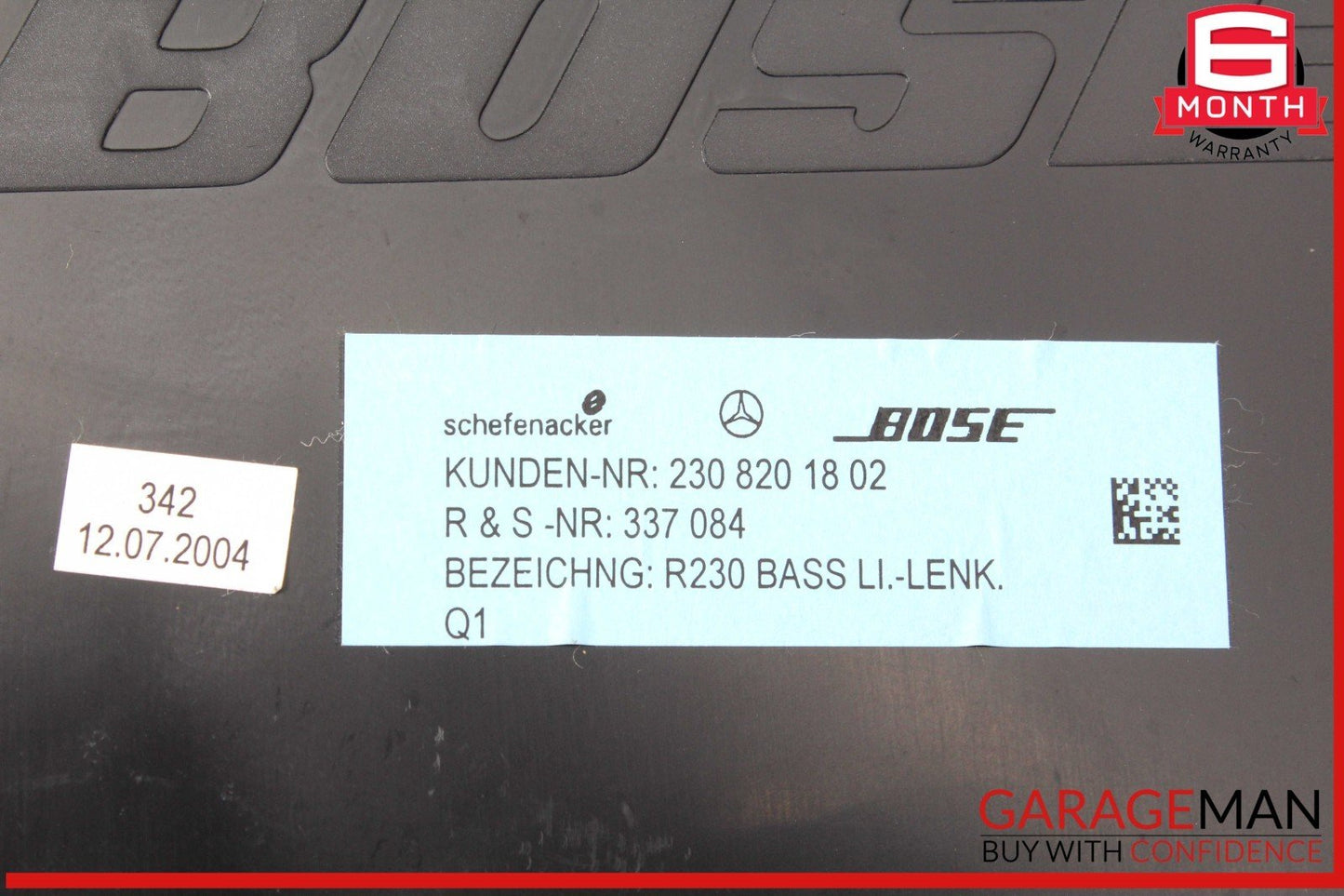 03-08 Mercedes R230 SL500 SL55 AMG Bose Subwoofer Audio Sound Speaker OEM