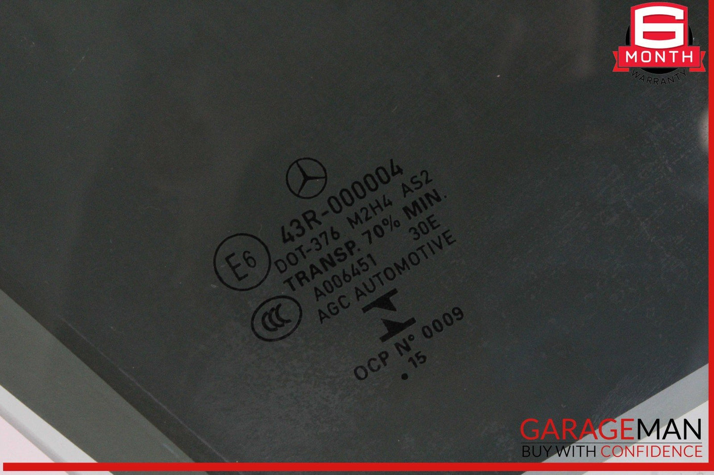 15-21 Mercedes W205 C300 C350e C400 Front Right Side Door Window Glass OEM