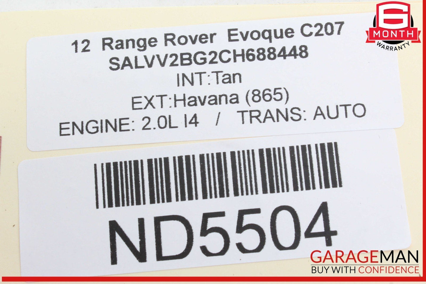 12-13 Range Rover Evoque Rear Center Console AC Air Conditioning Air Vent Trim