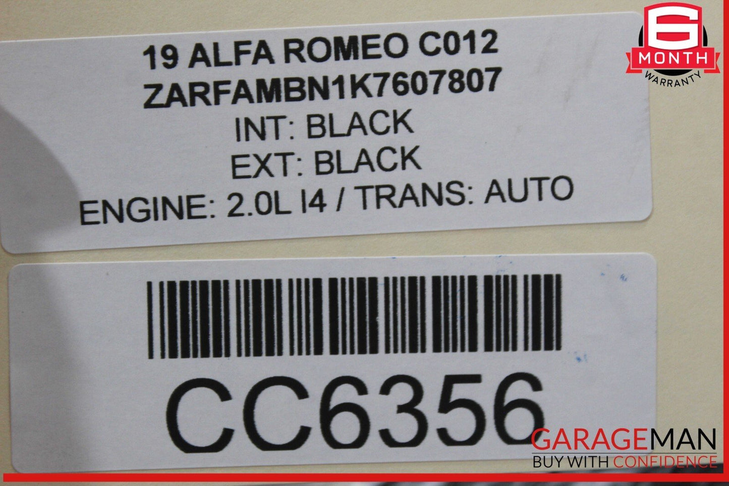 17-22 Alfa Romeo Giulia Rear Right Exterior Door Shell Assembly OEM
