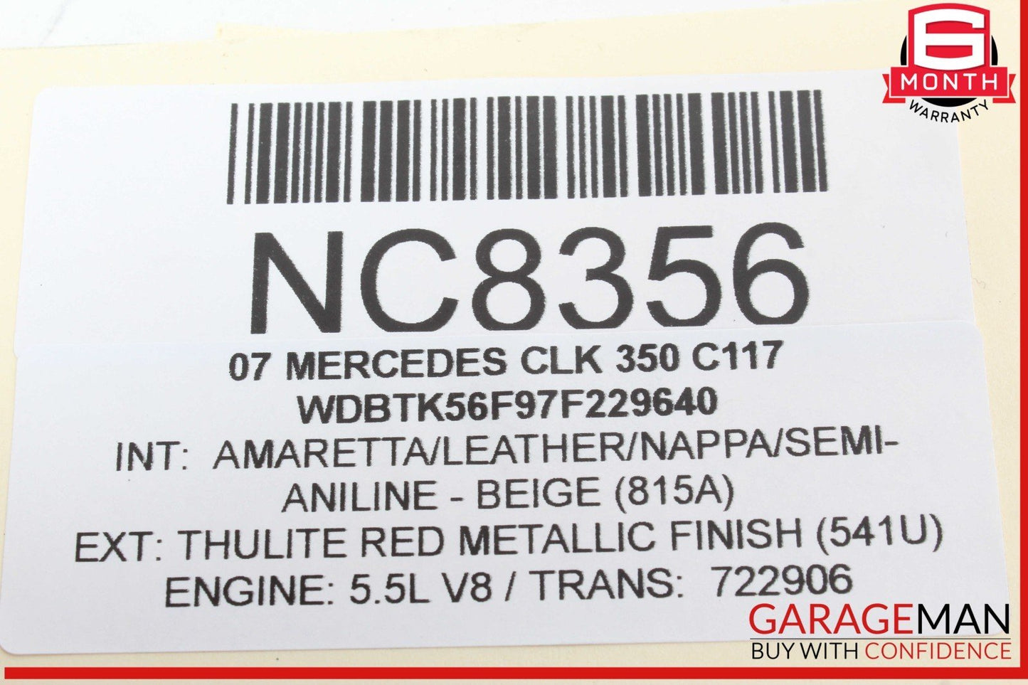 01-11 Mercedes W209 CLK350 CLS63 AMG Trunk Lock Latch Mechanism 1717500085 OEM
