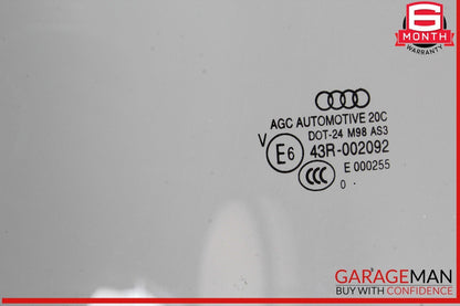 17-24 Audi Q7 Rear Left Driver Side Door Window Glass 4M0845025B OEM