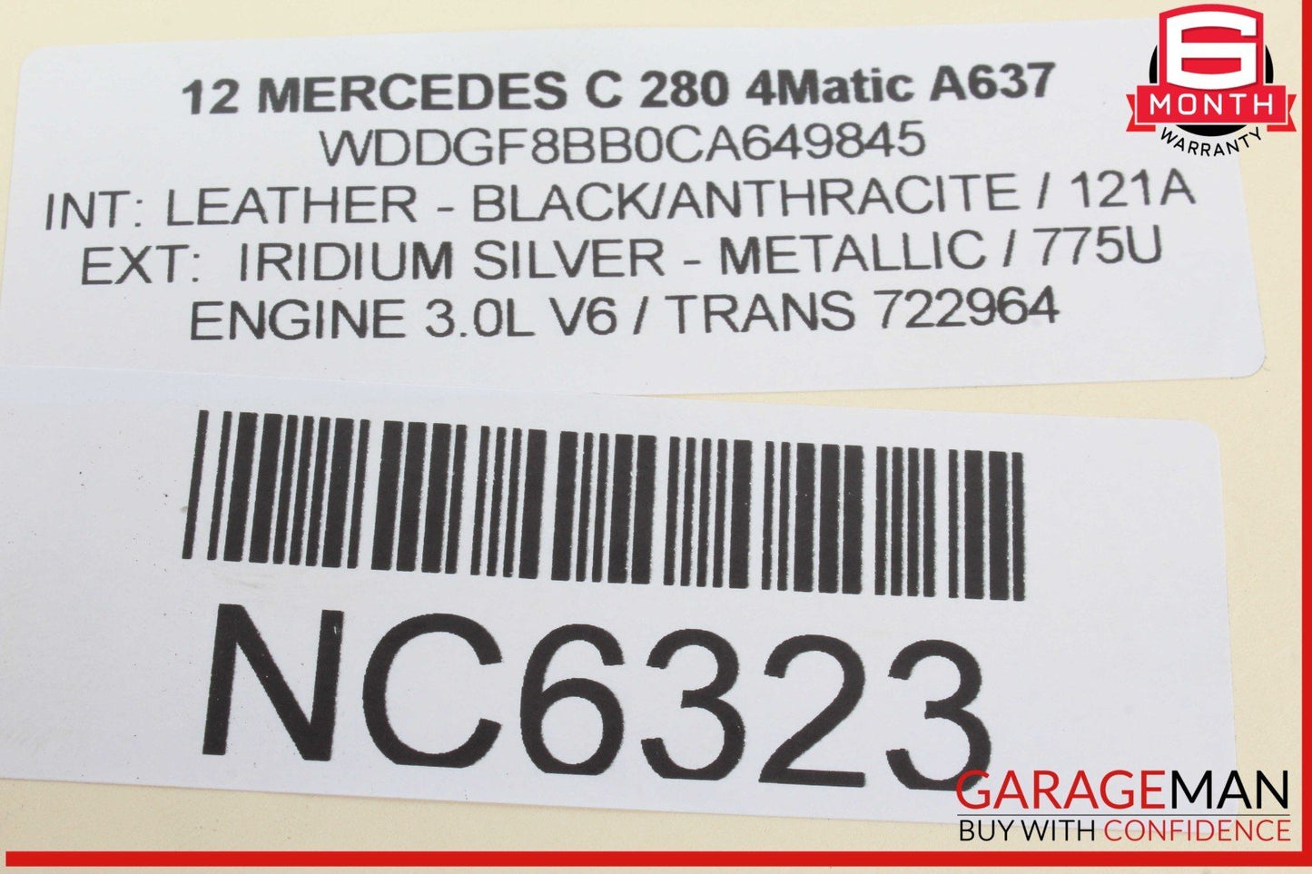 12-14 Mercedes W204 C250 C300 Front / Rear Right Side Exterior Door Handle OEM