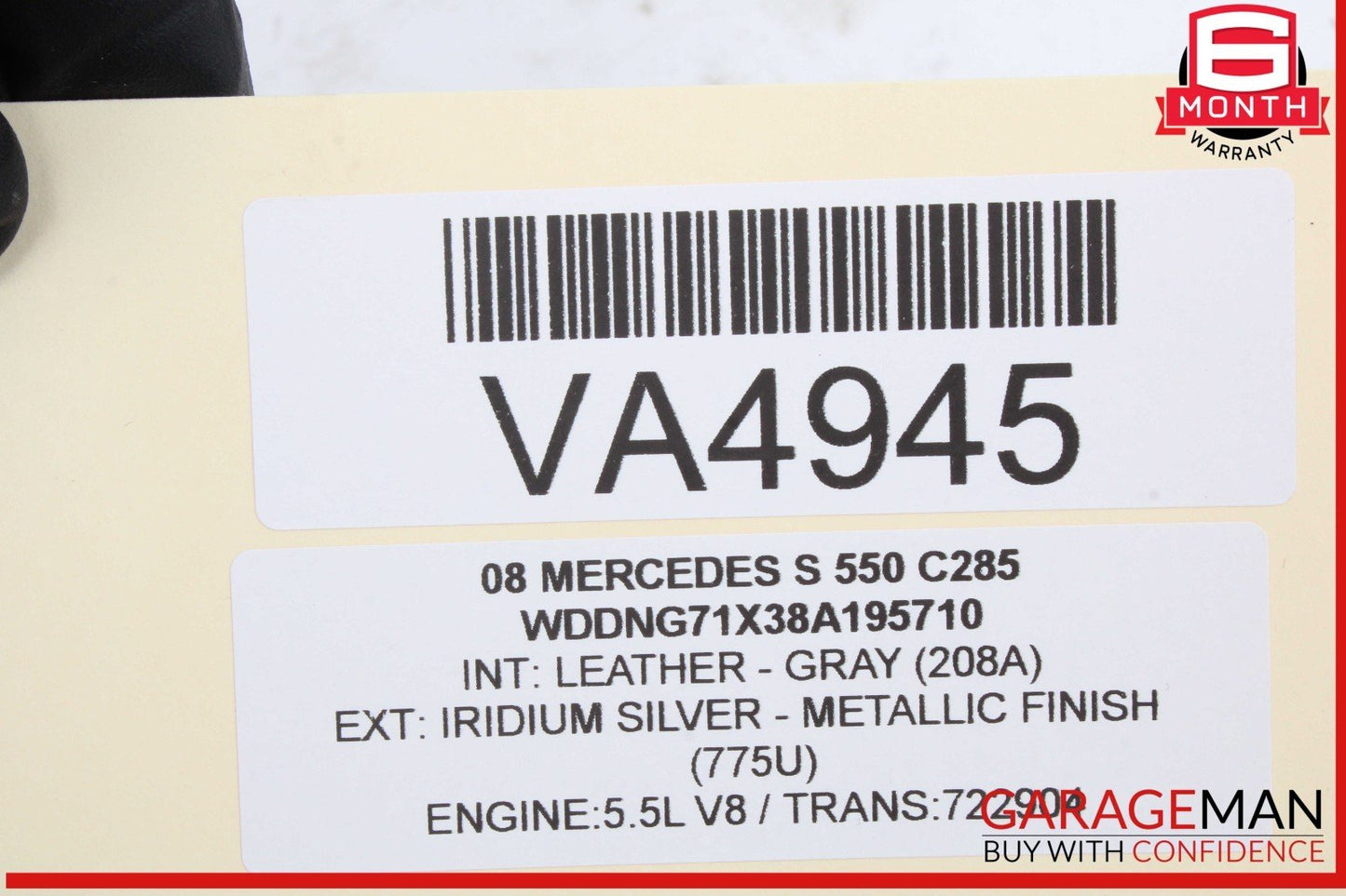 07-13 Mercedes W221 S550 Rear Center Console AC A/C Air Vent Trim 2218301054 OEM