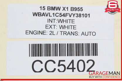 12-15 BMW X1 Rear Left Driver Side Door Shell White OEM