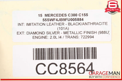 15-17 Mercedes W205 C300 RWD 7G Automatic Transmission Assembly 722.994 OEM