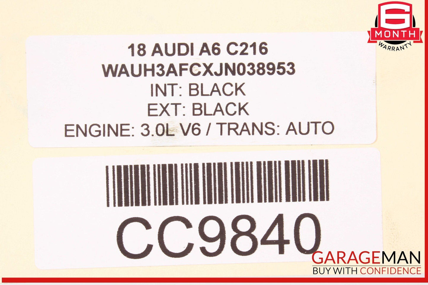 12-18 Audi A6 A7 Rear Stabilizer Sway Bar 4G0511305G OEM
