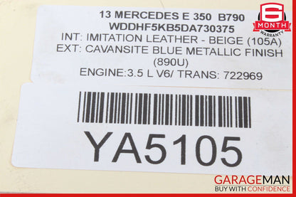 10-18 Mercedes W212 E350 Rear Fuse Relay Box SAM Signal Acquisition Assembly OEM