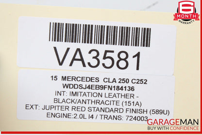 14-19 Mercedes W117 CLA250 Right Passenger Side Exterior Door Handle Keyless Go