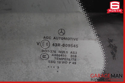 13-19 Mercedes X166 GL450 GLS550 Rear Left Side Quarter Window Glass Trim Assy