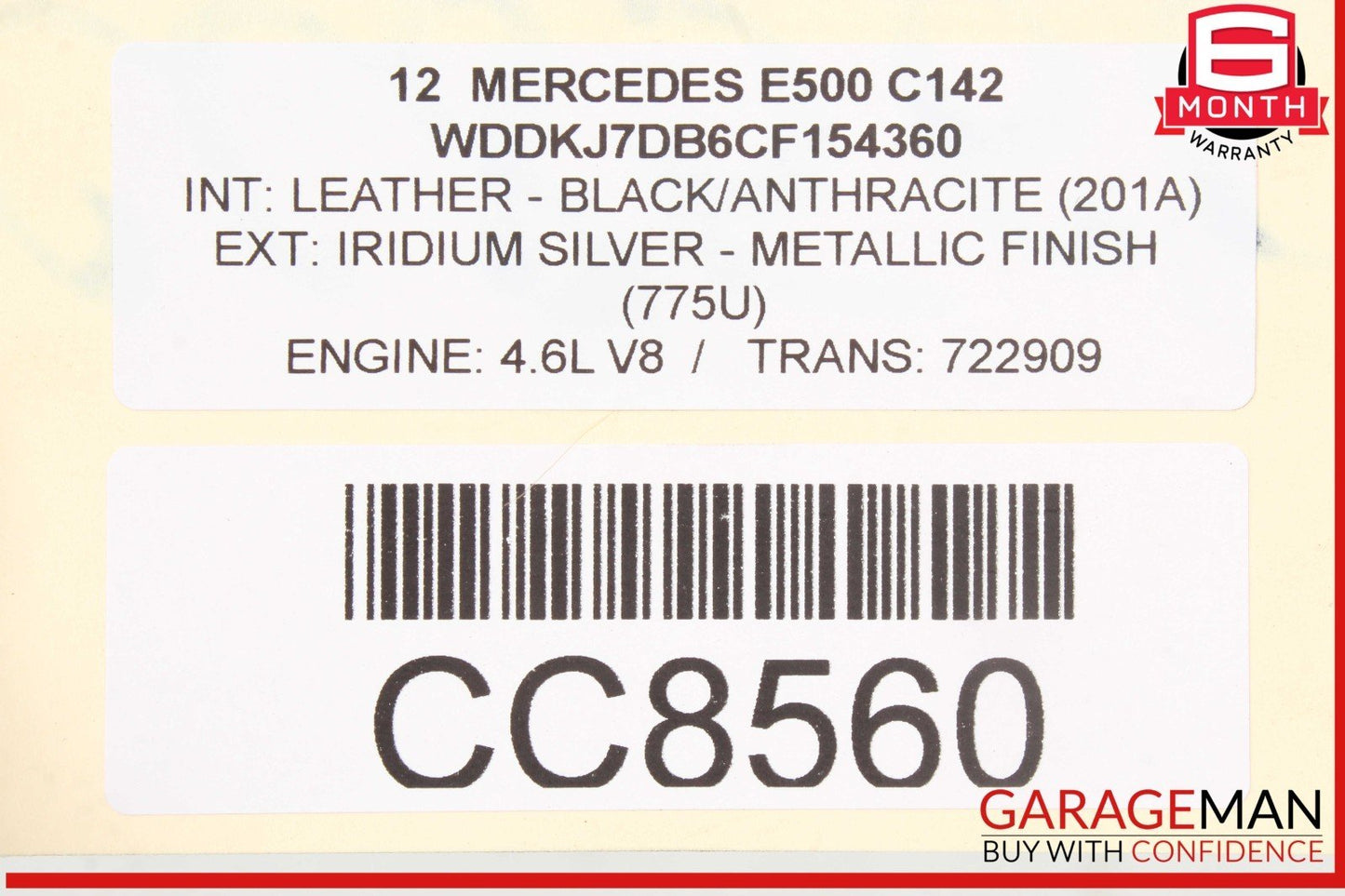 12-15 Mercedes W204 C250 SLK250 722.9 7G Automatic Transmission 722.997 OEM 125k