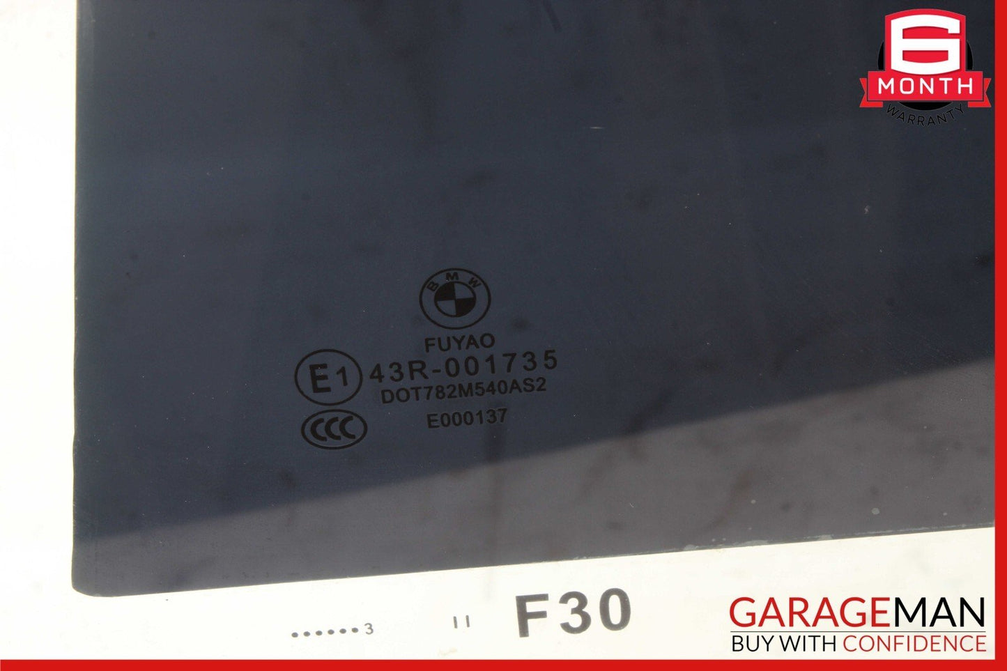 12-18 BMW F30 328i 335i 330e 340i Rear Right Side Door Window Glass OEM