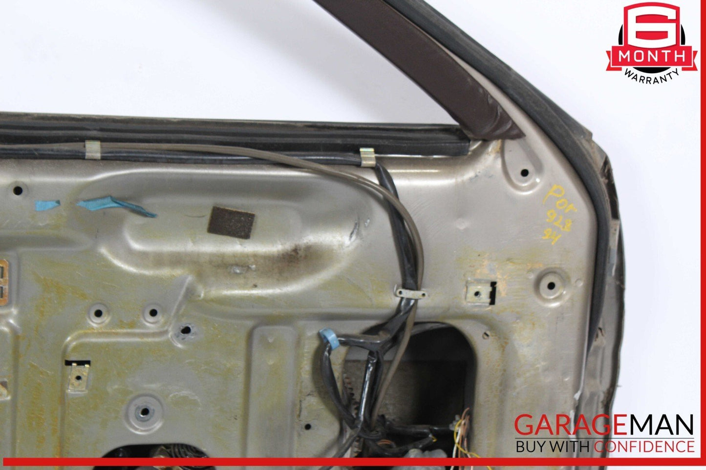 84-91 Porsche 928 S Front Left Side Exterior Door Shell Panel Gray OEM