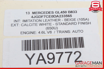 12-20 Mercedes X166 GL450 SL550 E550 CLS550 Upper Oil Pan Section 2780140200 OEM