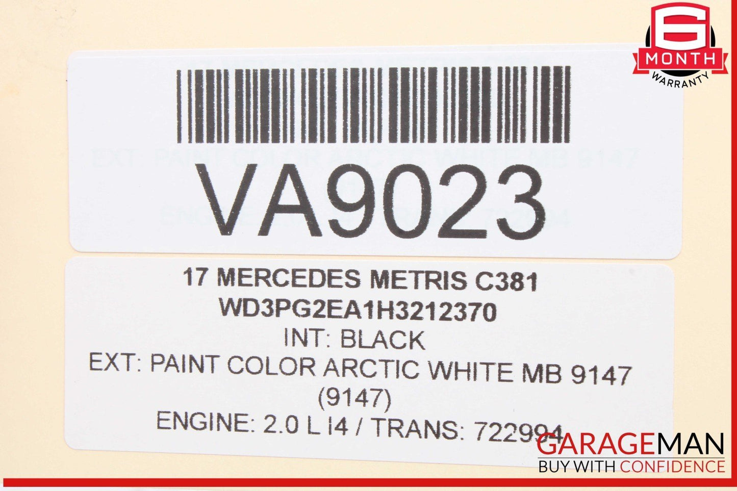 16-23 Mercedes W447 Metris C300 GLC300 2.0L Engine Turbo Charger 2740903300 OEM