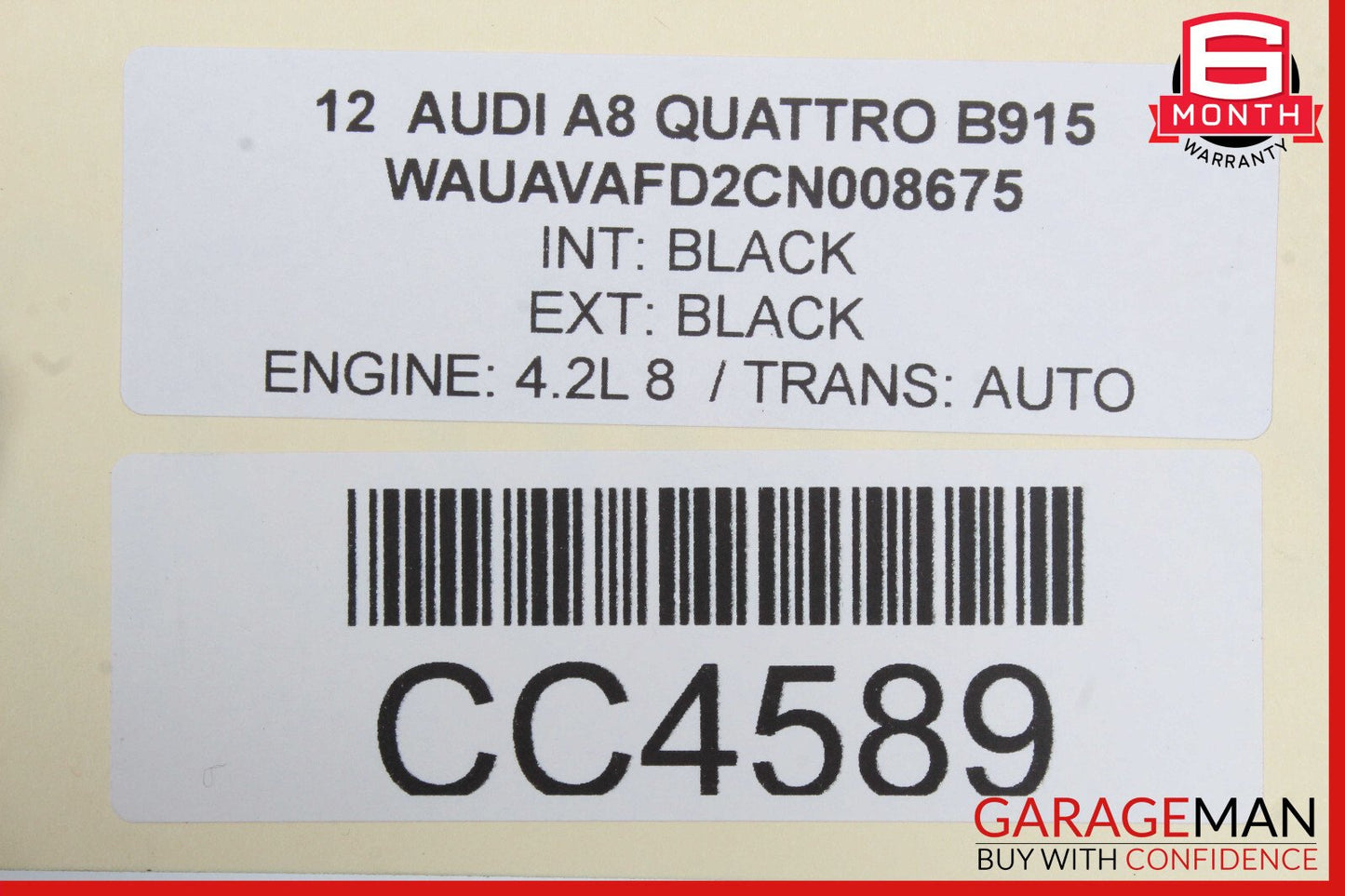 11-17 Audi A8 Rear Bottom Lower Seat Cushion OEM