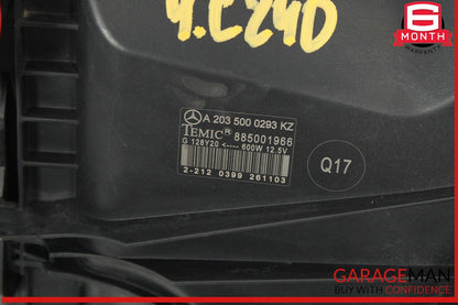 01-05 Mercedes W203 C240 Engine Cooling Radiator Fan Shroud Motor A/C Condenser