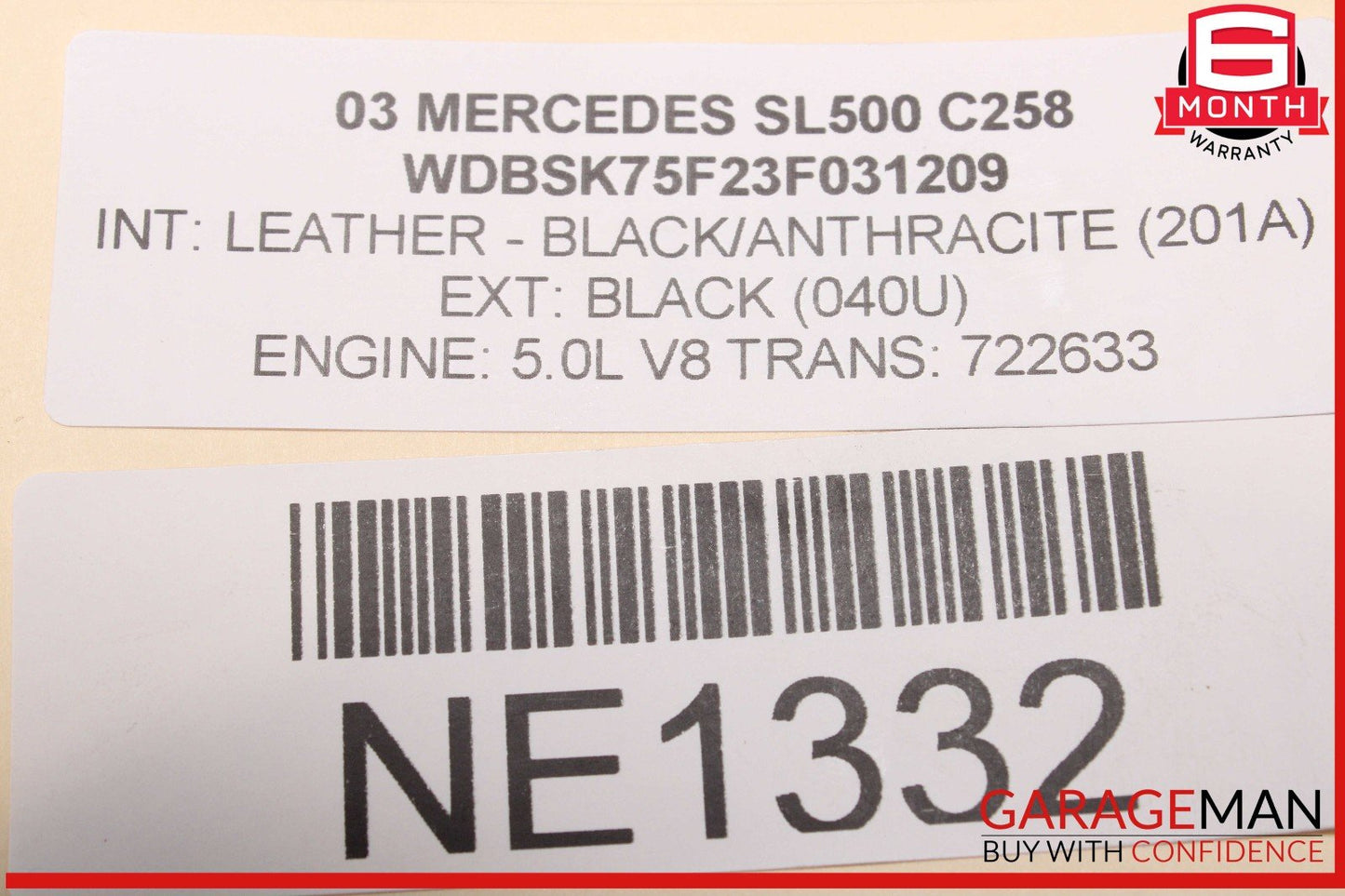 03-12 Mercedes R230 SL550 Engine Motor Cooling Radiator Fan Assembly OEM